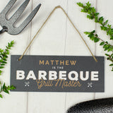Personalised "Barbeque Grill Master" Printed Hanging Slate Plaque-PMC-Poppy Stop