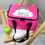 Personalised Rainbow Pink Lunch Bag Personalised Rainbow Pink Lunch Bag PMC poppystop.com