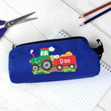 Personalised Tractor Blue Pencil Case Personalised Tractor Blue Pencil Case PMC poppystop.com