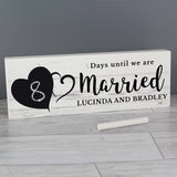 Personalised Rustic Chalk Baby Countdown Wooden Block Sign-Poppy Stop-Poppy Stop