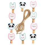 MIKO AND FRIENDS WOODEN PEGS (STRING OF 10)-Poppy Stop-Poppy Stop