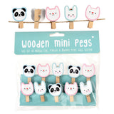 MIKO AND FRIENDS WOODEN PEGS (STRING OF 10)-Poppy Stop-Poppy Stop