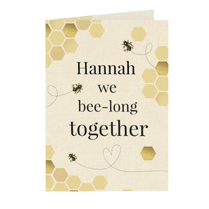 Personalised We Bee-Long Together Card-Poppy Stop-Poppy Stop