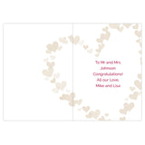 Personalised Mr & Mrs Confetti Hearts Wedding Card-Poppy Stop-Poppy Stop