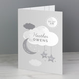 Personalised New Baby Moon & Stars Card Product Code: GC00645-Poppy Stop-Poppy Stop
