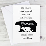 Personalised " My Fingers May Be Small" fathers Day Card-PMC-Poppy Stop