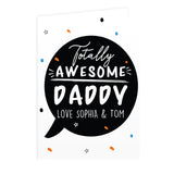 Personalised "Totally Awesome" Fathers Day Card-PMC-Poppy Stop