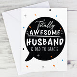 Personalised "Totally Awesome" Fathers Day Card-PMC-Poppy Stop