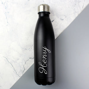 Personalised Black Metal Insulated Drinks Bottle Personalised Black Metal Insulated Drinks Bottle Personalised Black Metal Insulated Drinks Bottle PMC poppystop.com