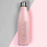 Personalised Pink Metal Insulated Drinks Bottle Personalised Pink Metal Insulated Drinks Bottle poppystop.com PMC
