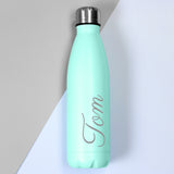 poppystop.com PMC Personalised Mint Green Metal Insulated Drinks Bottle Personalised Mint Green Metal Insulated Drinks Bottle