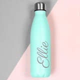 Personalised Mint Green Metal Insulated Drinks Bottle Personalised Mint Green Metal Insulated Drinks Bottle PMC poppystop.com