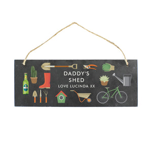 Personalised Garden Printed Hanging Slate Plaque-PMC-Poppy Stop