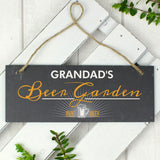 Personalised "Beer Garden" Printed Hanging Slate Plaque-PMC-Poppy Stop