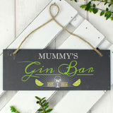 Personalised "Gin Bar" Printed Hanging Slate Plaque-PMC-Poppy Stop