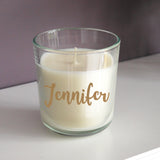 Personalised Gold Name Scented Jar Candle-Poppy Stop-Poppy Stop