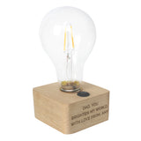 Personalised Free Text LED Bulb Table Lamp