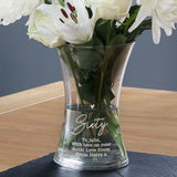 Personalised Big Age Glass Vase