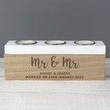 Personalised Married Couple Triple Tea Light Box-Poppy Stop-Poppy Stop