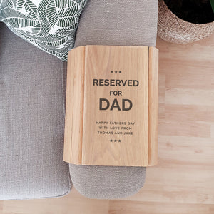 Personalised Reserved For Wooden Sofa Tray-PMC-Poppy Stop