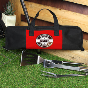 Personalised Stamp Stainless Steel BBQ Kit-PMC-Poppy Stop