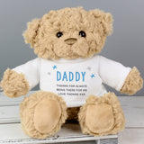 Personalised Blue Name & Message Teddy Bear