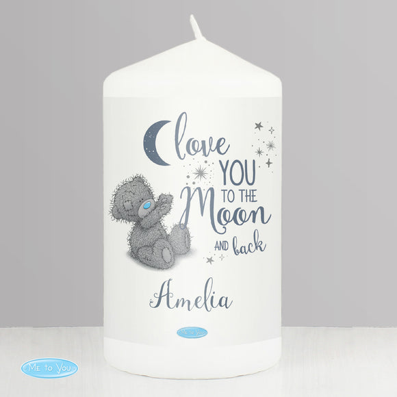 Personalised Me to You 'Love You to the Moon and Back' Pillar Candle-Poppy Stop-Poppy Stop