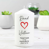 Personalised Together Is My Favourite Place Pillar Candle-Poppy Stop-Poppy Stop
