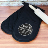 Personalised BBQ & Grill Oven Gloves-PMC-Poppy Stop