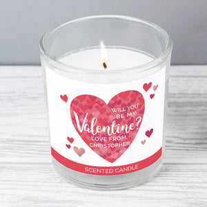 Personalised Valentine's Day Confetti Hearts Scented Jar Candle-Poppy Stop-Poppy Stop