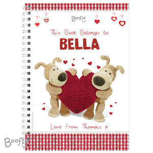 Personalised Boofle Shared Heart A5 Notebook-Poppy Stop-Poppy Stop