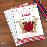Personalised Boofle Shared Heart A5 Notebook-Poppy Stop-Poppy Stop