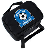 Personalised Dark Blue Football Fan Lunch Bag Personalised Dark Blue Football Fan Lunch Bag PMC poppystop.com