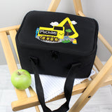 Personalised Digger Black Lunch Bag Personalised Digger Black Lunch Bag PMC poppystop.com