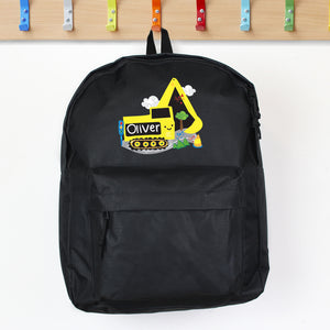 Personalised Digger Backpack