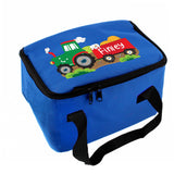 Personalised Tractor Blue Lunch Bag Personalised Tractor Blue Lunch Bag PMC poppystop.com