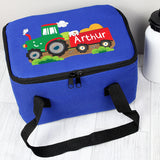 Personalised Tractor Blue Lunch Bag Personalised Tractor Blue Lunch Bag PMC poppystop.com