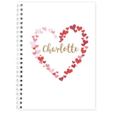 Personalised Confetti Hearts A5 Notebook-Poppy Stop-Poppy Stop