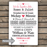 Personalised Metal Sign - We Go Together Like...