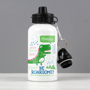 Personalised 'Be Roarsome' Dinosaur Drinks Bottle Personalised 'Be Roarsome' Dinosaur Drinks Bottle PMC poppystop.com