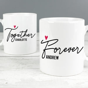 Personalised Together Forever Mug Set-Poppy Stop-Poppy Stop