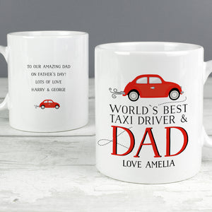 Personalised Worlds Best Taxi Driver Dad Mug-PMC-Poppy Stop