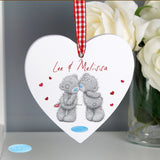 Personalised Me to You Couples Wooden Heart Decoration-Poppy Stop-Poppy Stop