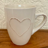 Shabby Chic Mug, Cream-Poppy Stop-Poppy Stop